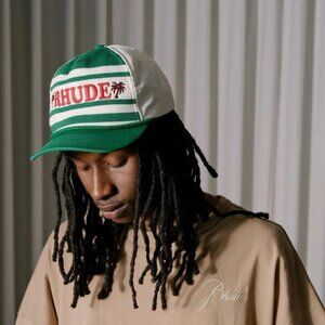 Rhude Beach Club Hat in Green & Cream